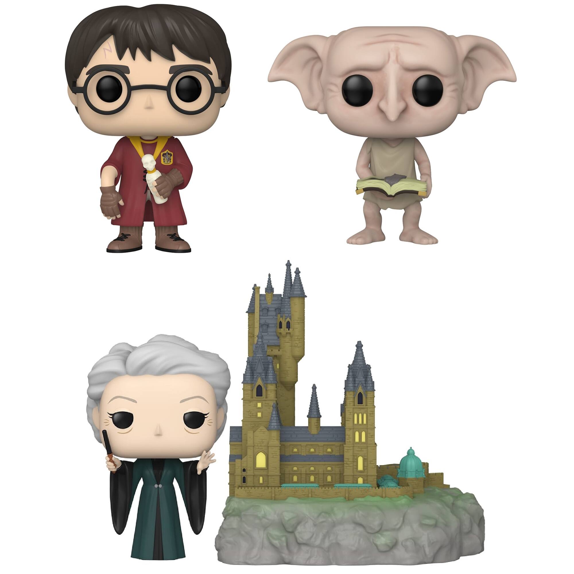 Funko POP! Movies: Harry Potter™ The Chamber of Secrets™ 20th Anniversary Collectors Set: Harry™, Dobby™ and Minerva™